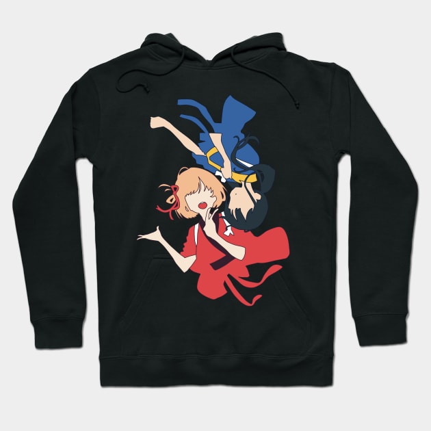 Lycoris recoil anime characters chisato and takina minimalist flat art Hoodie by Animangapoi